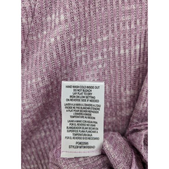 Bobeau‎ Ribbed Sweater S Purple Cardigan Lightweight Knit Button Front High Low - Picture 5 of 8